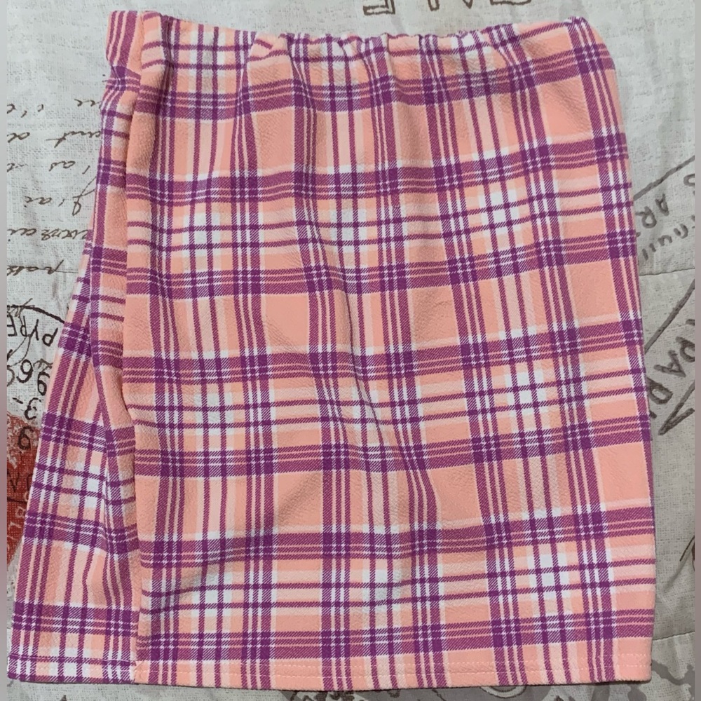 Boohoo Plaid Skirt